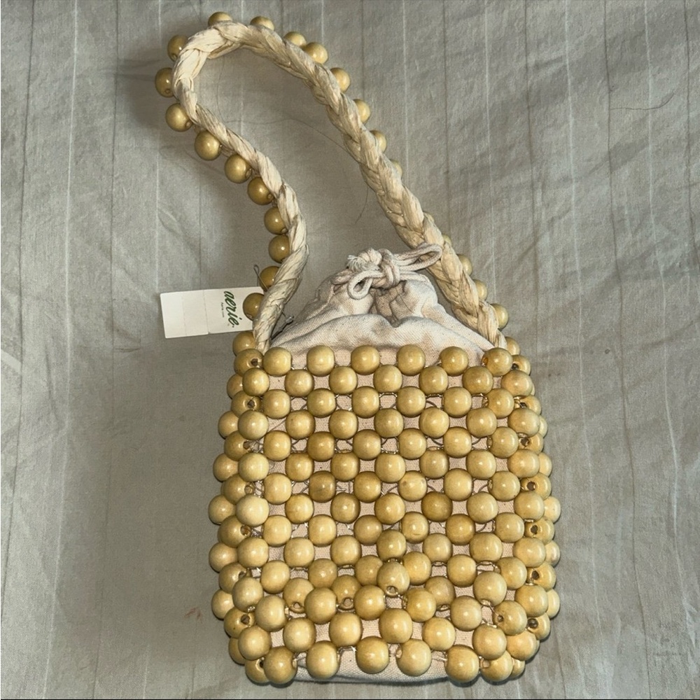NWT Aerie Beaded Drawstring Bag